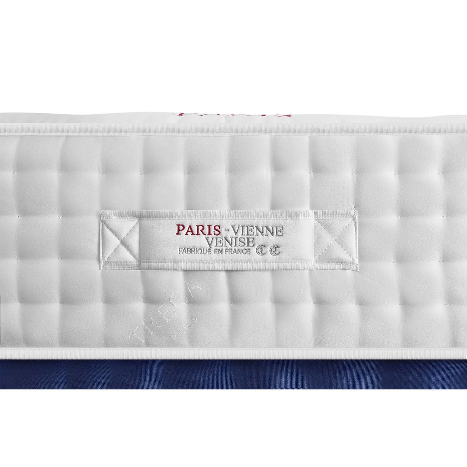 close up of a Treca Paris Vienne Venise mattress on a white background