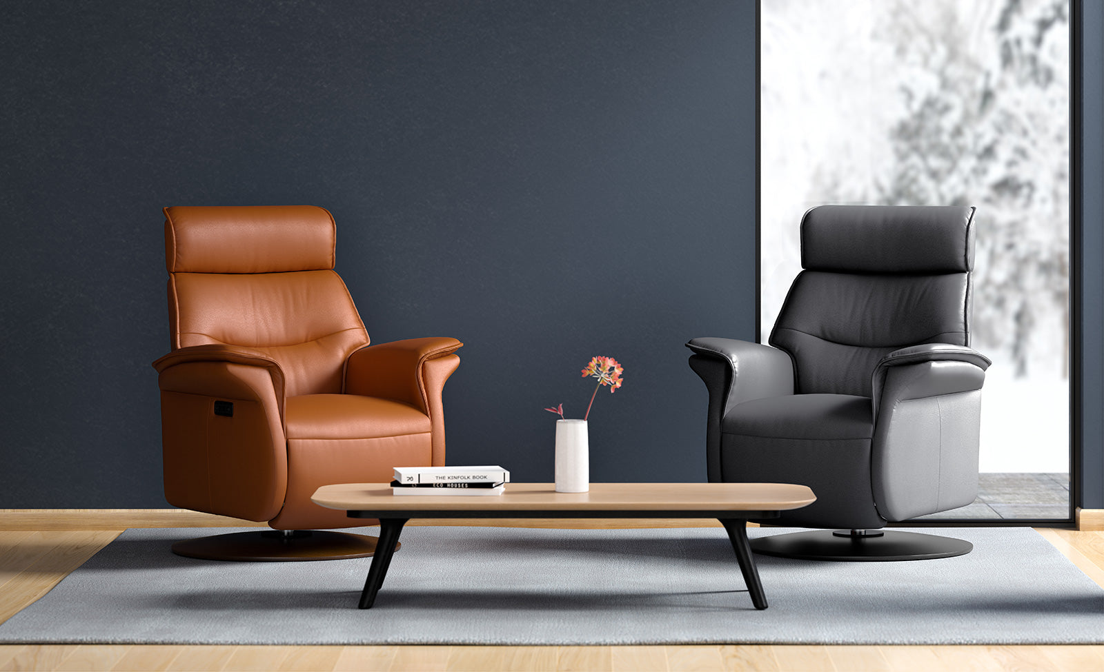 two Sedona Advanced Relaxers XL in a bedroom setting in a well lit setting